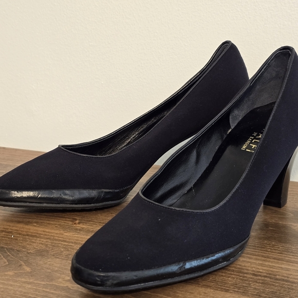 NWOT Amalfi By Rangoni Firenze Black Leather Heels Women's Size 10N - Picture 4 of 12